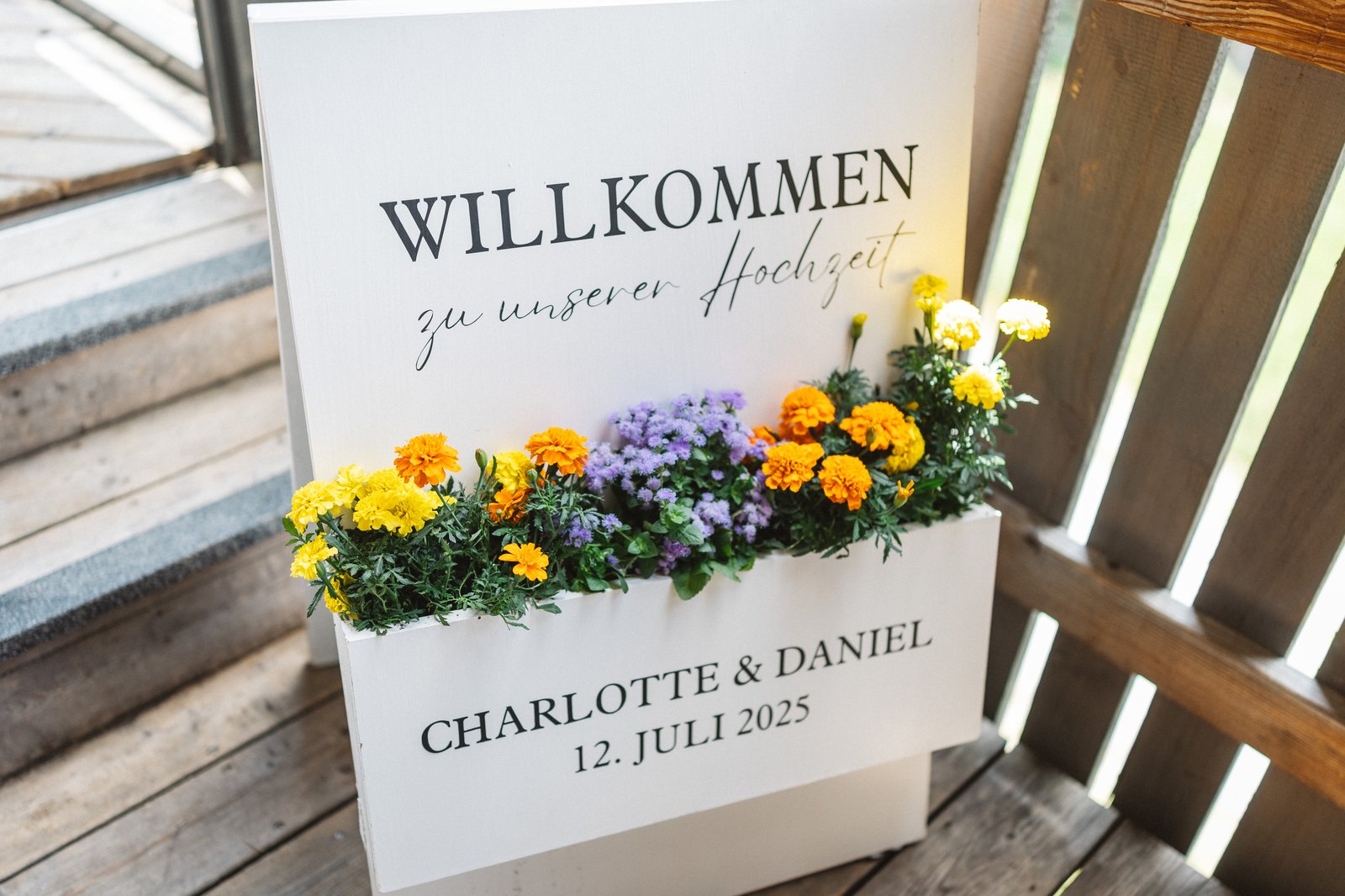 Willkommensschild „Blume"