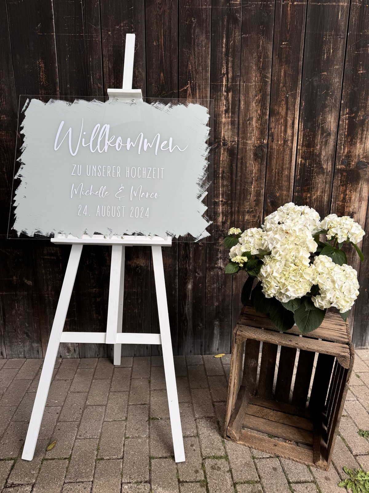 Willkommensschild „GREENERY“